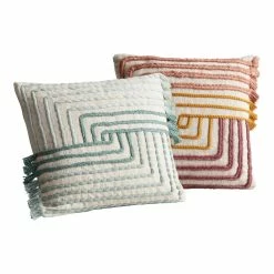 World Market Multicolor Geo Tufted Throw Pillow