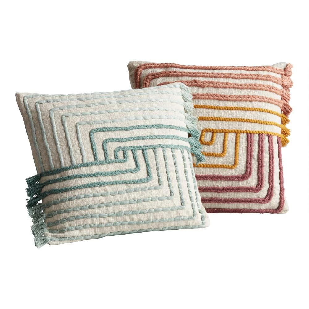 World Market Multicolor Geo Tufted Throw Pillow 1 World Market Multicolor Geo Tufted Throw Pillow