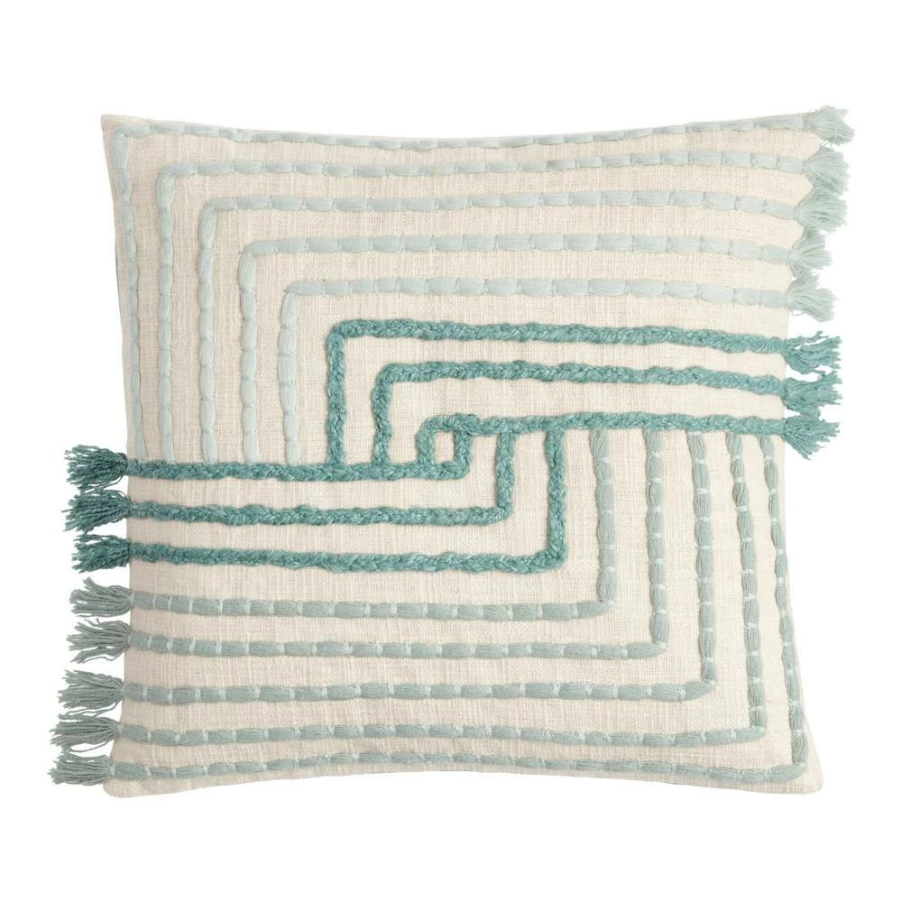 World Market Multicolor Geo Tufted Throw Pillow 3 World Market Multicolor Geo Tufted Throw Pillow - Image 3