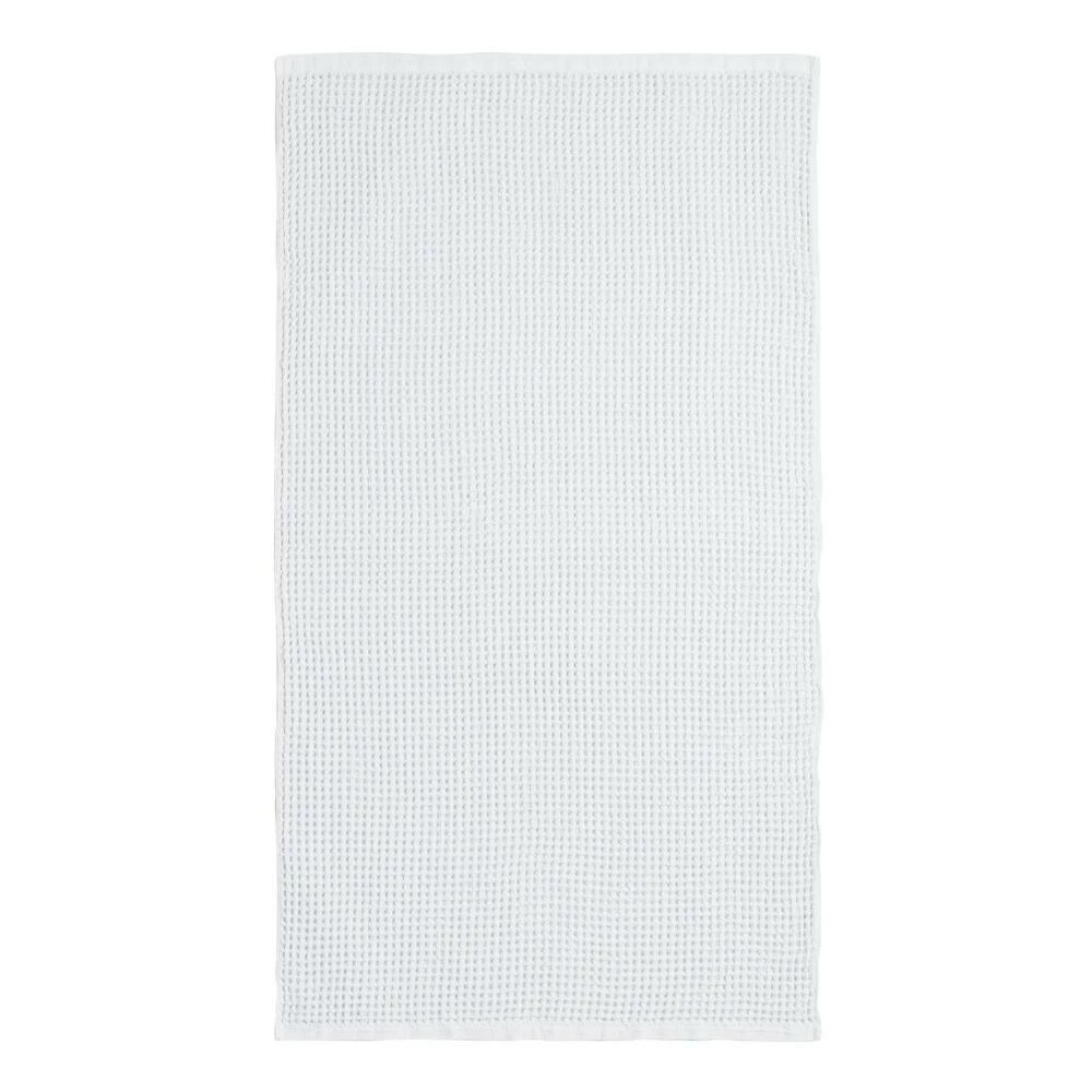 World Market White Waffle Weave Cotton Bath Towel 2 World Market White Waffle Weave Cotton Bath Towel - Image 2