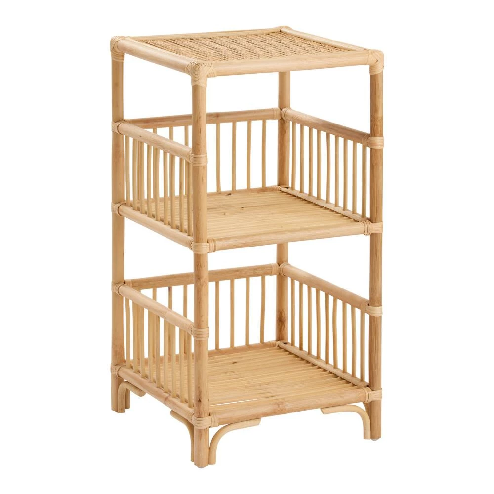 World Market Shelton Natural Rattan Storage Shelf 1 World Market Shelton Natural Rattan Storage Shelf