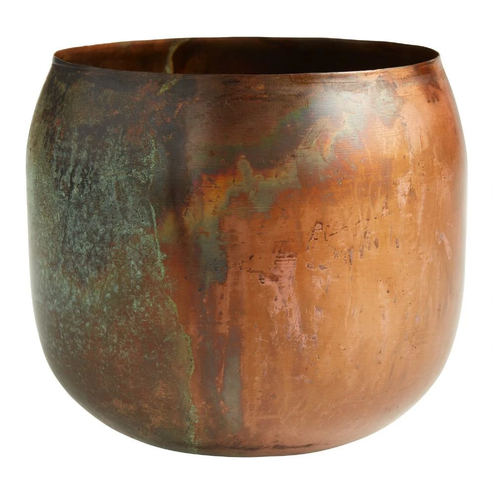 World Market Copper Vintage Patina Metal Planter 1 World Market Copper Vintage Patina Metal Planter
