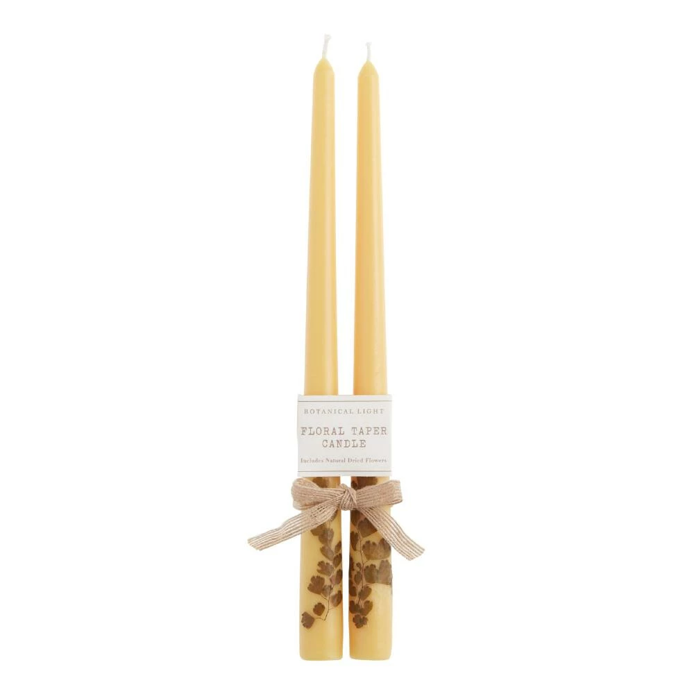 World Market Pastel Botanicals Taper Candle 2 Pack 3 World Market Pastel Botanicals Taper Candle 2 Pack - Image 3