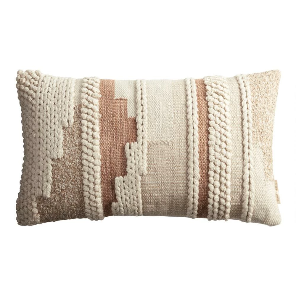World Market Rust and Ivory Braided Indoor Outdoor Lumbar Pillow 1 World Market Rust and Ivory Braided Indoor Outdoor Lumbar Pillow