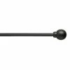 World Market Matte Black Ball Finial Curtain Rod