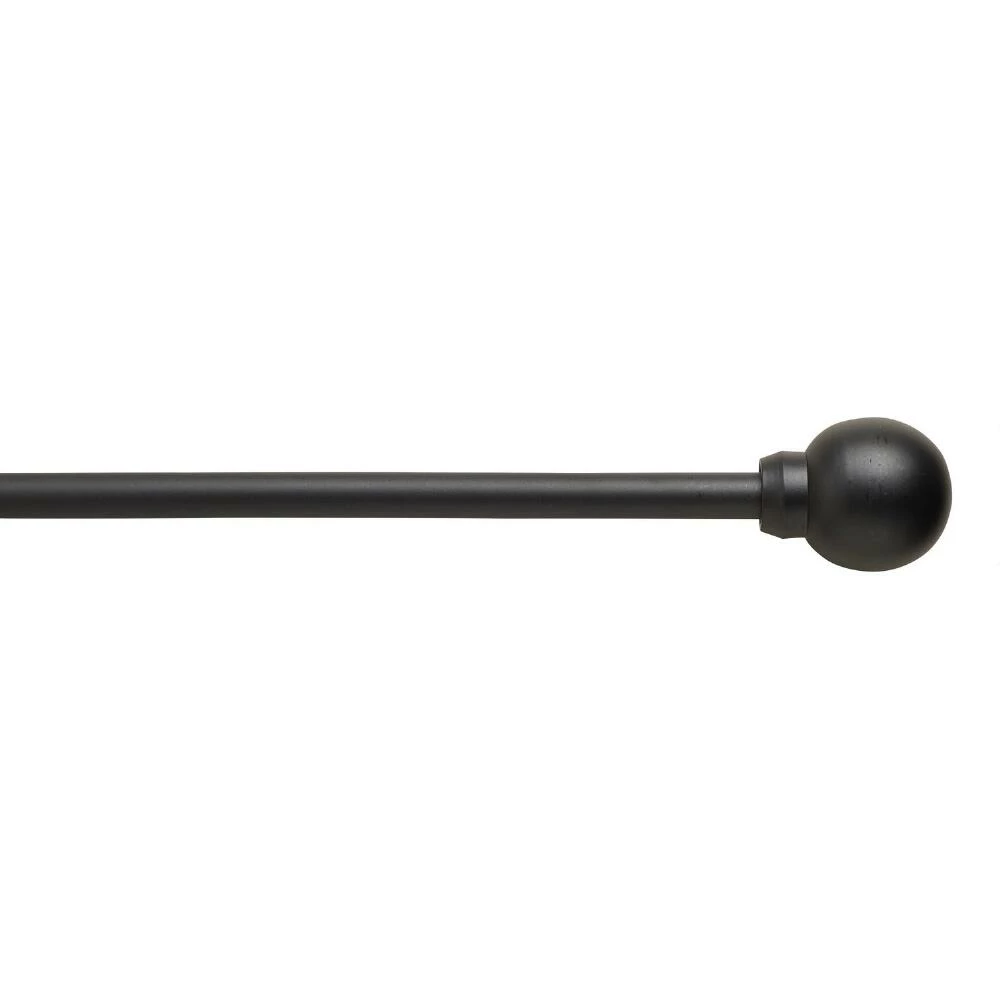 World Market Matte Black Ball Finial Curtain Rod 1 World Market Matte Black Ball Finial Curtain Rod