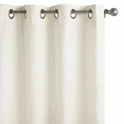 World Market Harlow Ivory Cotton Grommet Top Curtains Set Of 2