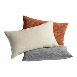 World Market Chenille Abstract Geo Lumbar Pillow