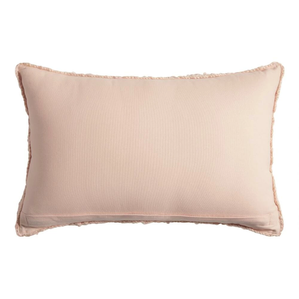 World Market Ivory Tiled Square Crocheted Lumbar Pillow 2 World Market Ivory Tiled Square Crocheted Lumbar Pillow - Image 2