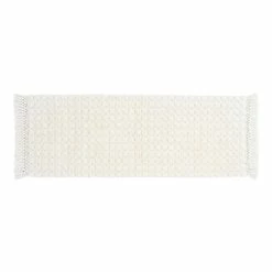 World Market Ivory Woven Dot Bath Mat
