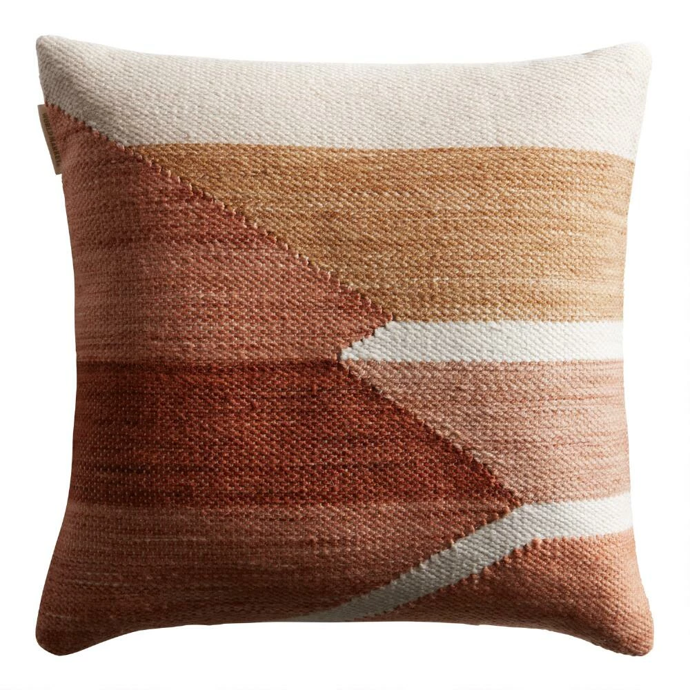 World Market Tonal Woven Geometric Indoor Outdoor Throw Pillow 2 World Market Tonal Woven Geometric Indoor Outdoor Throw Pillow - Image 2