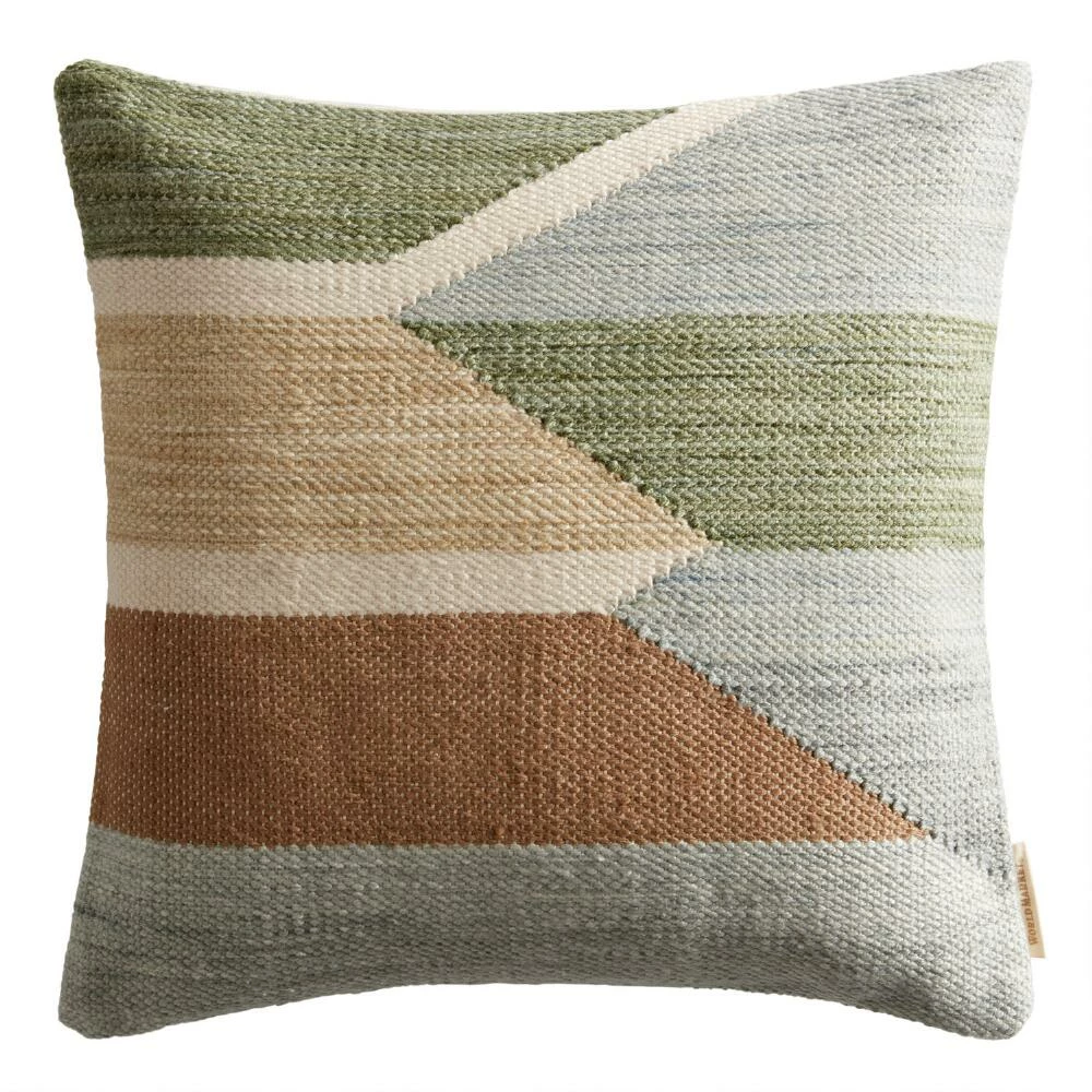 World Market Tonal Woven Geometric Indoor Outdoor Throw Pillow 4 World Market Tonal Woven Geometric Indoor Outdoor Throw Pillow - Image 4