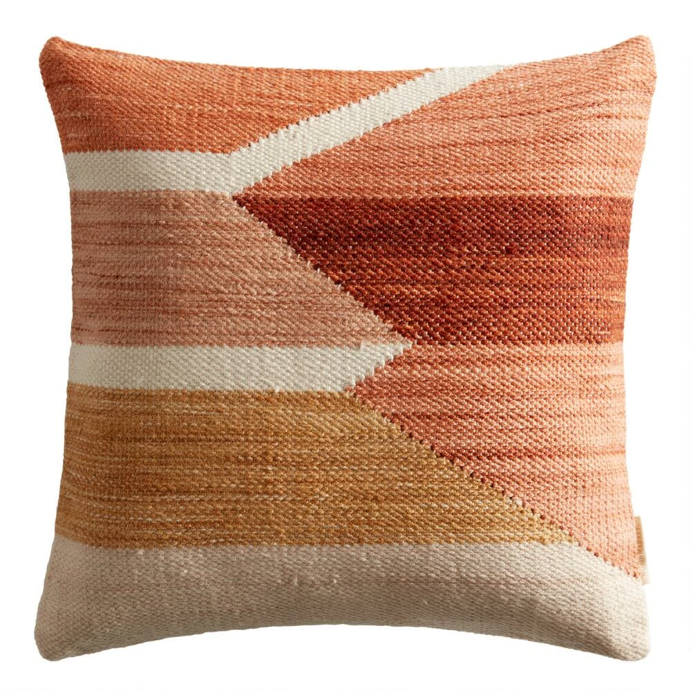 World Market Tonal Woven Geometric Indoor Outdoor Throw Pillow 5 World Market Tonal Woven Geometric Indoor Outdoor Throw Pillow - Image 5