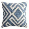 World Market Blue and Ivory Geometric Indoor Outdoor Throw Pillow