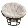World Market Frosted Latte Faux Fur Textured Papasan Chair Cushion