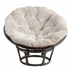 World Market Frosted Latte Faux Fur Textured Papasan Chair Cushion
