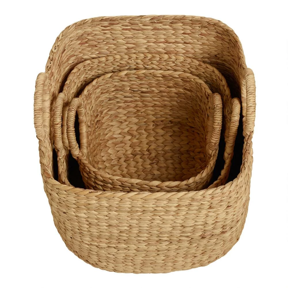 World Market Aimee Square Arrow Hyacinth Basket 2 World Market Aimee Square Arrow Hyacinth Basket - Image 2