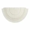 World Market Half Circle Ivory Crocheted Bath Mat